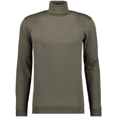Ragman T-Shirt Fine Cotton Jersey Rollneck Shirt Long Sleeve Bottom Rib Mocca / male