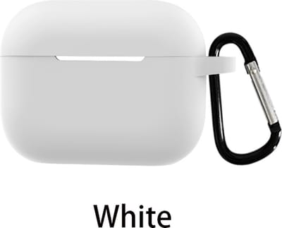 Hoesje met clip geschikt voor Apple AirPods Pro 2 (2022) | Siliconen Case met haak | Wit