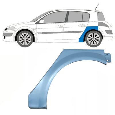 Reparatiepaneel achterspatbord voor Renault Megane II 2003-2012 / Links
