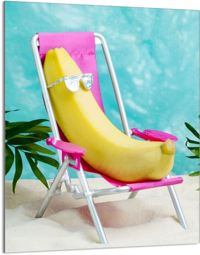 TMK ArtDeko - Snijplank - Bananenmotief - Glas - 40x52 cm