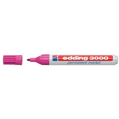edding 3000 permanent marker rond - Roze - 1 stuk