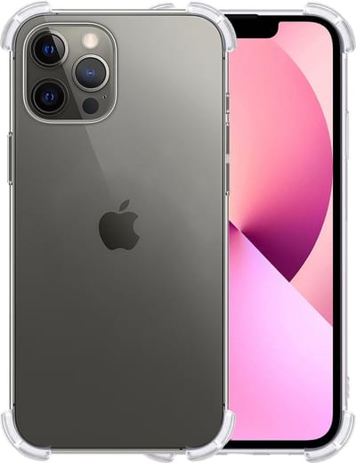 Hoesje - Geschikt voor Apple iPhone 13 Pro - Sterk & Shockproof - Siliconen Case - Back Cover - Telefoon Hoes Shock Proof - Telefoonhoesjes - Transparant