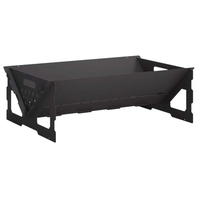 vidaXL - Vuurkorf - Zwart - 60 - x - 40 - x - 20 - cm - Staal