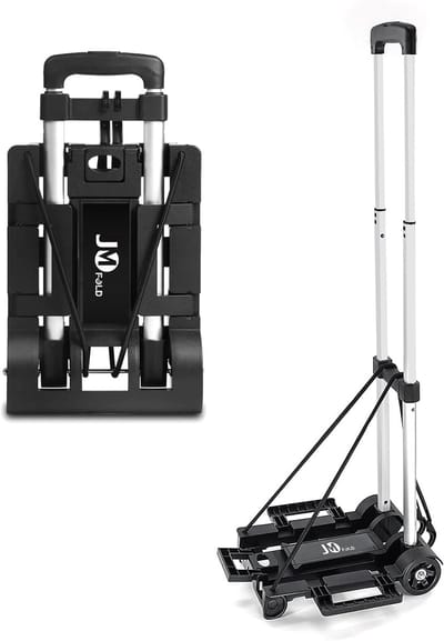 Opvouwbare Steekwagen met Wielen - Compacte en Draagbare Handkar voor Bagage en Boodschappen