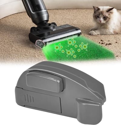 Allecto Plus - LED Stofdetector Lichtbevestiging met Batterijen Grijs Plastic - Thuis - Kantoor - Zoekwoord A - Zoekwoord B
