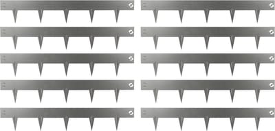 Talen Tools - Borderrand - Kantopsluiting - Gegalvaniseerd - Koppelbaar - 100 x 7,5 cm - 10 stuks