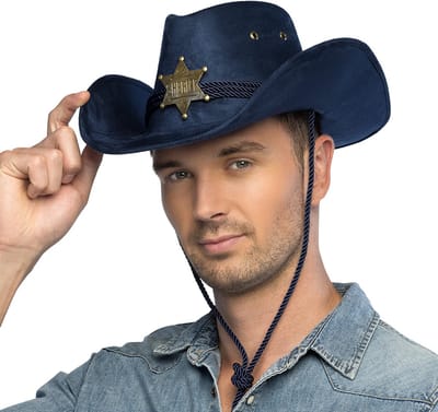 Boland - Hoed cowboy Tennessee - 59 - Volwassenen - Unisex - Western - Sheriff - Wild west