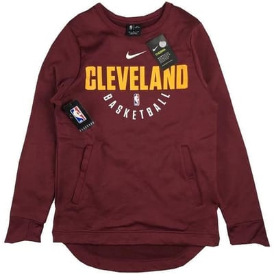 Sweat-shirt molletonné à col ras du cou avec imprimé lettre Nike pour homme, bordeaux 865254-677 S brown