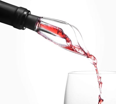 Decanter uitloop met beluchter, Wijnbeluchter Wijngieter, Druppelvrije rode wijn gieter, Wijn Decanter Bottle gieter voor thuis Viering Familie
