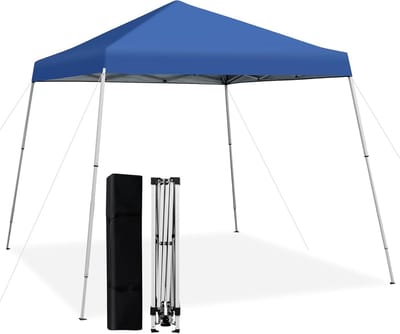 Tuinpaviljoen Pop-up - Feesttent Tuin - Buitenfeesten - In hoogte verstelbaar - 235x235x260 cm - Blauw
