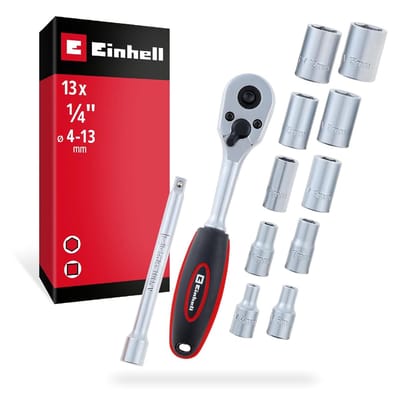 Einhell 372411 Omschakelratelset Metrisch 1/4 13-delig