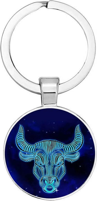 Akyol - Stier Sleutelhanger - stier - iemand die van sterrenbeelden houdt - Taurus - leuke cadeau voor een sterrenbeeld liefhebber - verjaardagscadeau - kado - gift - geschenk - 2,5 x 2,5 CM