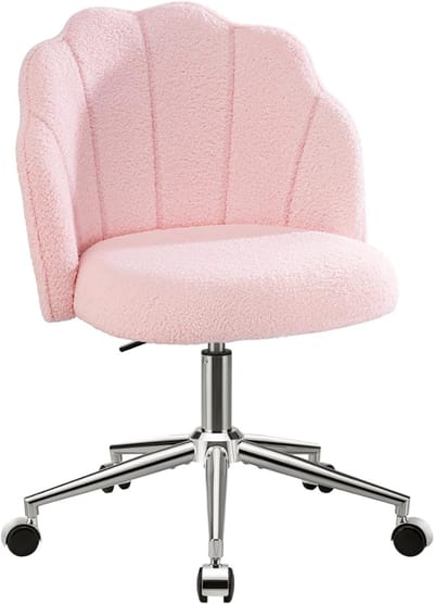 HEZIVO® Kaptafel Stoel - Make Up Stoel - Bureaustoel - Verstelbaar - Roze