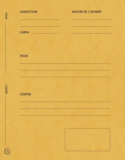 Exacompta 5x Pak van 25 pleidooimappen Voor/tegen versterkt karton 25x32cm - Geel - 220109E