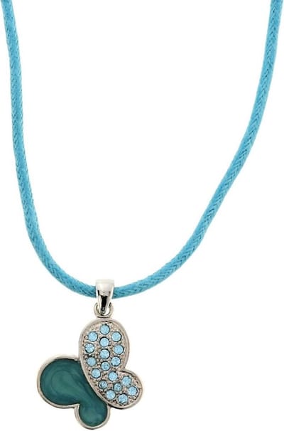 Behave - Ketting Met Vlinderhanger - Zomerse Look - Blauw - 40 cm