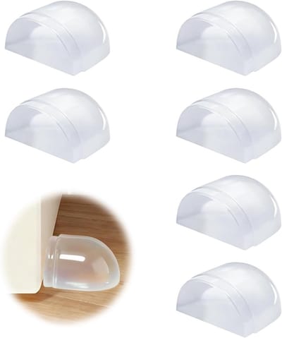 Deurstoppers Vloer - Deurbuffers Muur - Muur Beschermen - Onzichtbaar Design - 6 stuks - Transparant