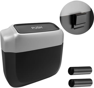Dailygoods- Vuilnisbak Auto - Compact en Lichtgewicht - Waterdicht - Multifunctionele Vuilnisbakken - Hoogwaardig Plastic - Automatisch Deksel - Prullenbak
