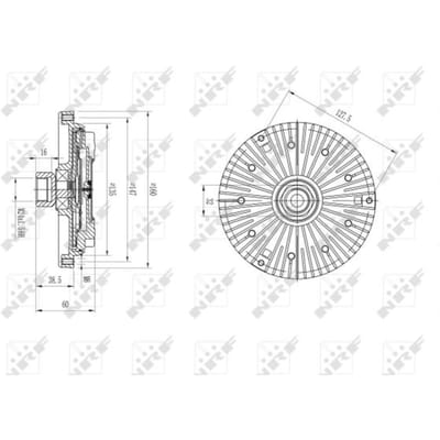 Koppeling, radiatorventilator NRF 49640
