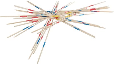 Houten Mikado Spel - Gezelschapsspel Stokken - Buiten Spelen - XXL Formaat 75cm - 31 Stuks - Meerkleurig