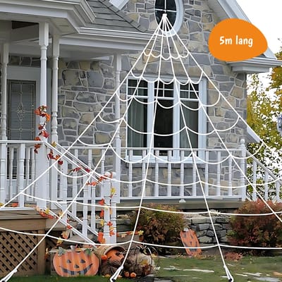 Spinnenweb Halloween Decoratie - 5 meter - Halloween Decoratie Buiten