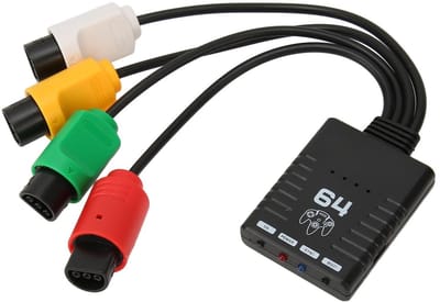 Allecto - N64 Console Converter - Bluetooth Draadloze Controller Adapter - Ondersteunt 4 Spelers - Compact formaat - Geschikt voor Retro Gaming - D...