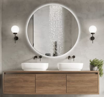 BD art Luna Serie - Ronde LED Badkamerspiegel - 80 cm - IP44