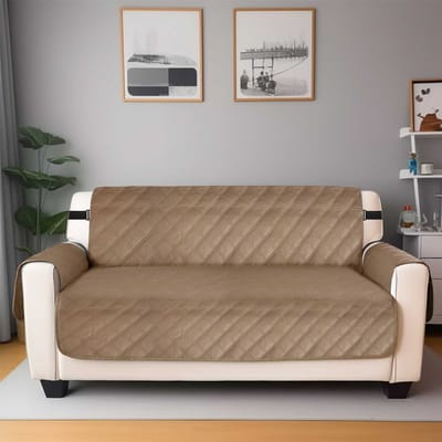 100% Waterdichte Bankhoes Sofa Slipcover met Antislip Korrels Elastische Band Bankhoes Antislip Wasbare Meubelbeschermer 1 Seater white