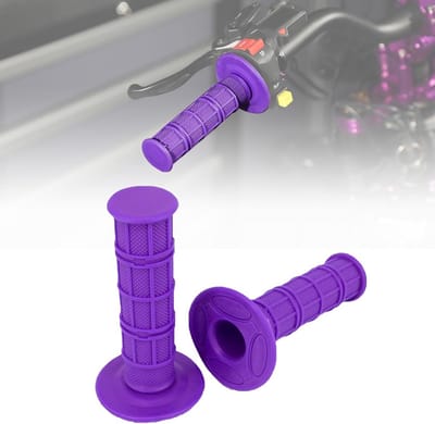 Motorcycle Handvatten - Stuur Handvatten - Comfortabel Rijden - Antislip Rubber - 22mm Universeel - Paars