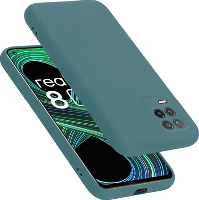 Cadorabo Hoesje geschikt voor Realme 8 5G / V13 / Q3 / Q3i / Narzo 30 5G in LIQUID GROEN - Beschermhoes gemaakt van flexibel TPU silicone Case Cover