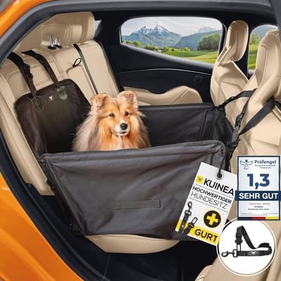 Hondenstoel Achterbank Auto - Waterdichte Hondenmand voor Kleine en Middelgrote Honden - Inclusief Hondenriem