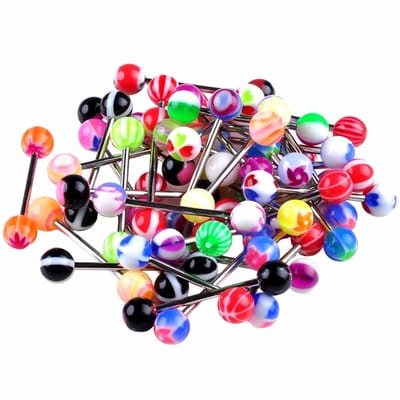 Fako Bijoux - Tongpiercing - Acryl - 10 Stuks