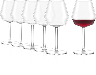 Stölzle Lausitz Celestia Burgundy Wijnglazen Set van 6 – 61,5 cl – Luxe Bourgogneglazen – Loodvrij Kristalglas – Vaatwasmachinebestendig