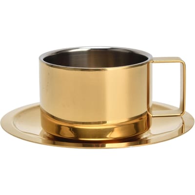 Tasse à café Or Design à la mode Portable Pratique Acier Inoxydable Soucoupe pour la Maison L(for 6.5-9kg) beige