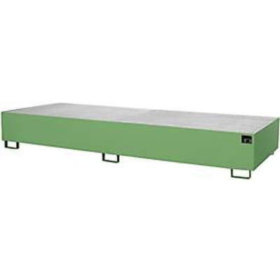 Stellinglekbak type RW/GR 3600-3, met rooster, groen RAL6011