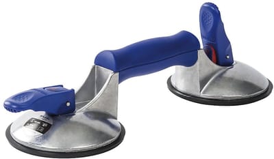 Zuiglifter Dubbele Kop - Vacuüm Lifter - Glas Plaat Til - Vacuüm Weergave - 50kg Draagkracht - Blauw