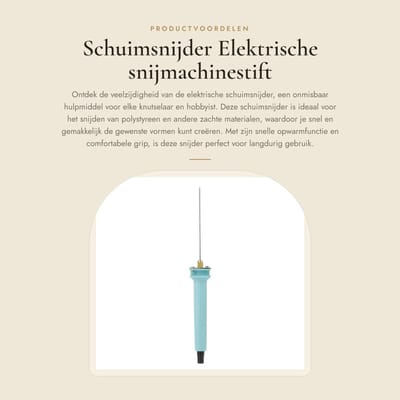 Dailygoods - Schuimsnijder - Elektrische snijmachinestift - Licht en snel verwarmend - 10 cm - Polystyreen knutselmes - Geschikt voor hobbyisten en kn...