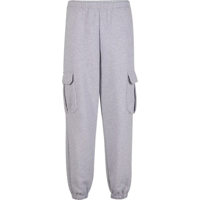 Build your Brand 90's Cargo Sweatpants BY258 - Heather Grey - XS