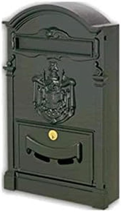 Aluminium brievenbus - Postbus box - Brieven sorteren - Afsluitbaar ontwerp - H41 x B26 x D9 cm - Roestkleurig
