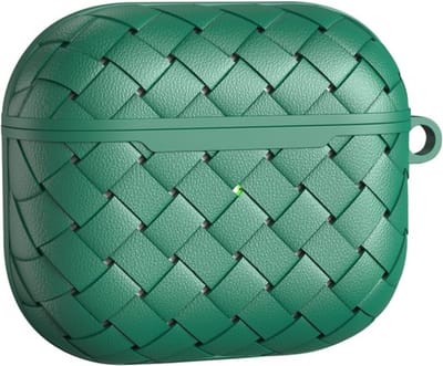 By Qubix - AirPods 3 hoesje - TPU - Woven series - Groen