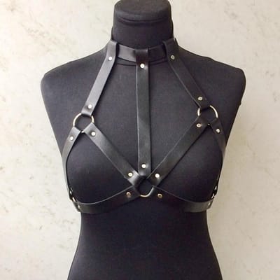 Dames Body Girdle Borst Punk Gothic Girdle Body Chain Gothic Girdle Riem Mode Deco Girdle gray