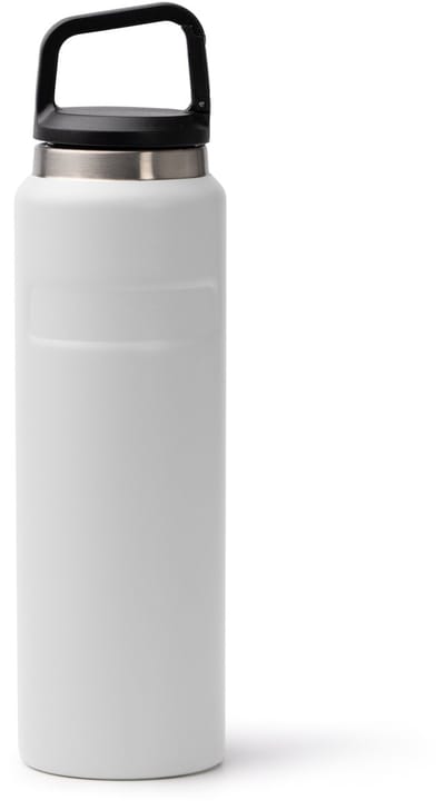 Witte thermosfles 550ml, RVS, ingebouwde karabijnhaak in dop