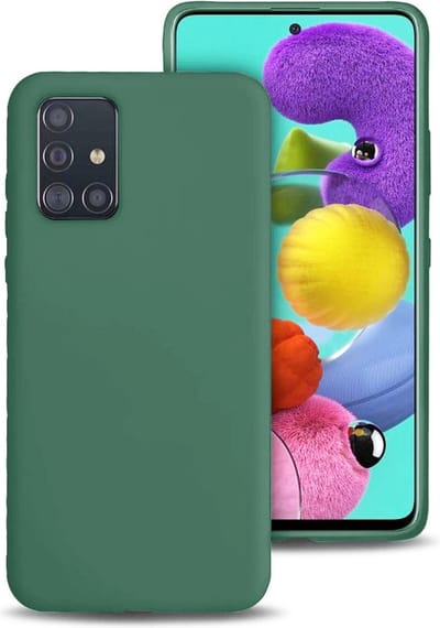 ShieldCase Siliconen Hoesje geschikt voor Samsung Galaxy A51 hoesje - optimale bescherming - perfecte pasvorm - TPU Materiaal - donkergroen