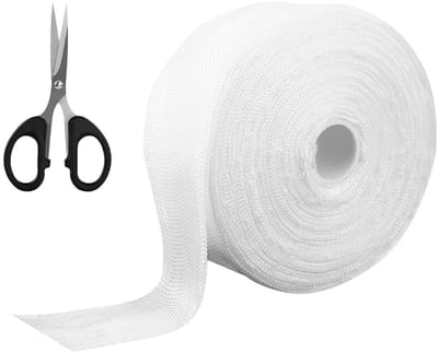 Versterk uw projecten met een 26 m x 3 cm glasvezeltape rol, glasvezelmat en niet-plakband voor voegen, inclusief schaar