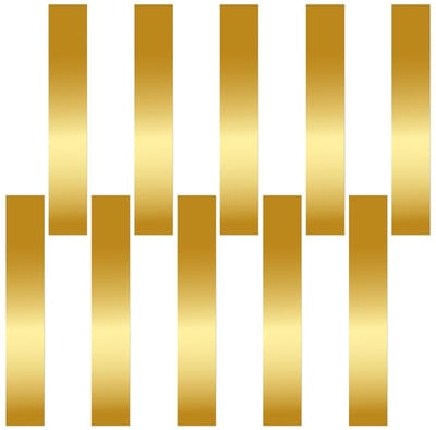 10 Stuks Messing Strip Kit van 0.002" Dikte, 6" Lengte x 1" Breedte voor Handwerk, DIY Decoratie en Modelbouw