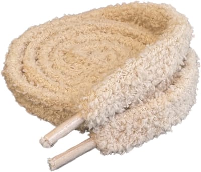 Fluffy Veters Beige - 120cm - SneakersAdept - Fluffy Laces - Beige - Microvezel - Voor meerdere sneakers geschikt - 15mm breed