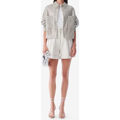 IRO Paris Canva Short Beige/ Natural White Größe: 34 | Cropped-Jacken Outlet | Damen | Weiß