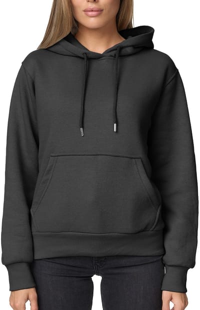 Smith & Solo Hoodie Dames - Sweatshirt Dames Met Capuchon - Katoen - Antraciet XS