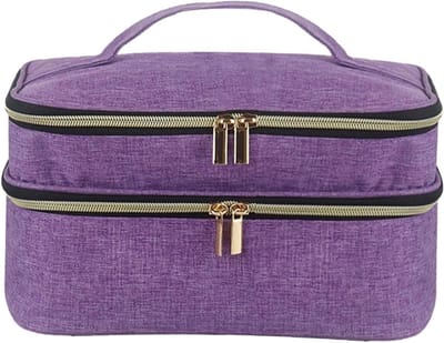 Naaidoos Opberger - Naai tas - Naaiwerk Organiseren - Slim Dubbellaags Ontwerp - 28 x 19 x 155 cm - Grijs