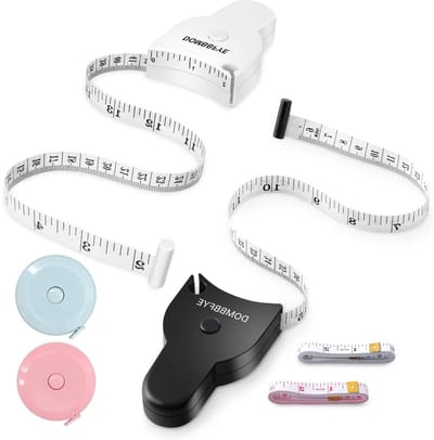 Meetlint voor Gewichtsverlies - Lichaamsmeetlint Tailletape - Lichaamsmetingen Bijhouden - Zwart en Wit Set - 6 Stuks - Niet gespecificeerd