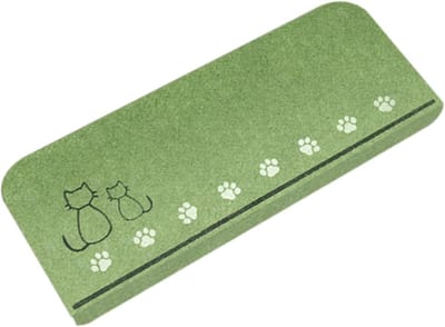 Antislipmat - Trapmat - 55×22×4,5 cm - Cartoonpatroon - Eenvoudig te installeren - Beschermmat voor houten trappen - Wasbaar - Herbruikbaar - Lichtgevend kattenontwerp - Groen